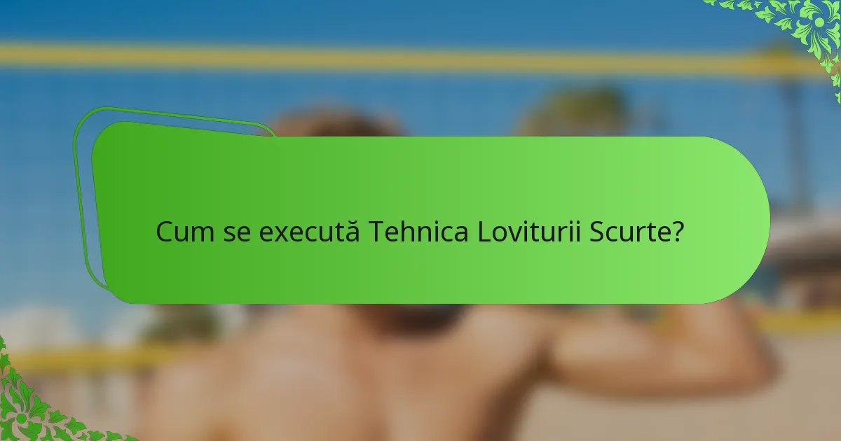 Cum se execută Tehnica Loviturii Scurte?